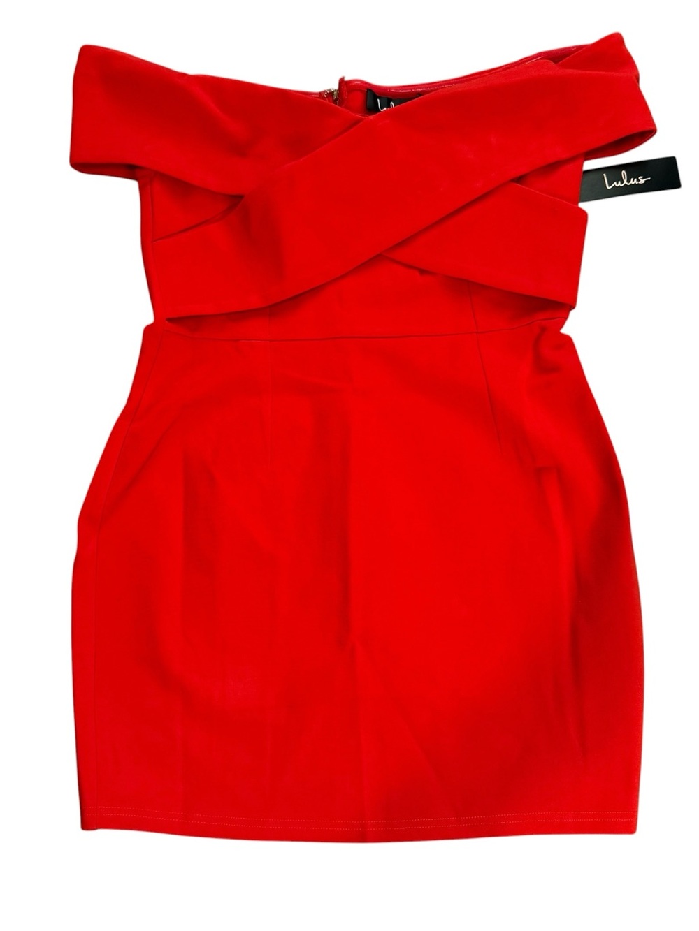 Lulu's Vibrant Red Off the Shoulder Bodycon Dress